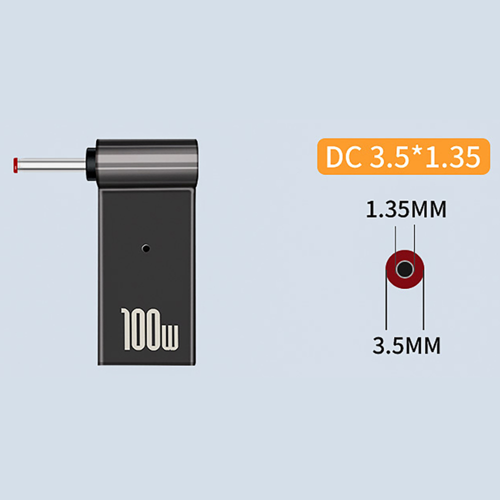 Picture of PD deception charging adapter suitable for HP Lenovo Dell Asus laptop charging type-C female to DC interface